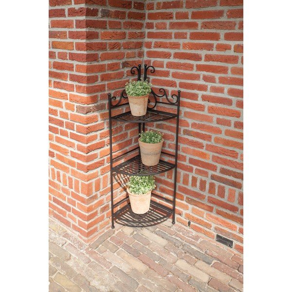 Portafiori angolare pieghevole in metallo nero - Esschert Design-image-1