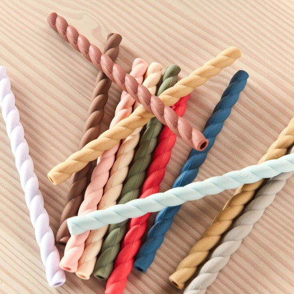 Cannucce in set in silicone con scopino per pulizia 6 pz Mellow – OYOY Mini-image-2