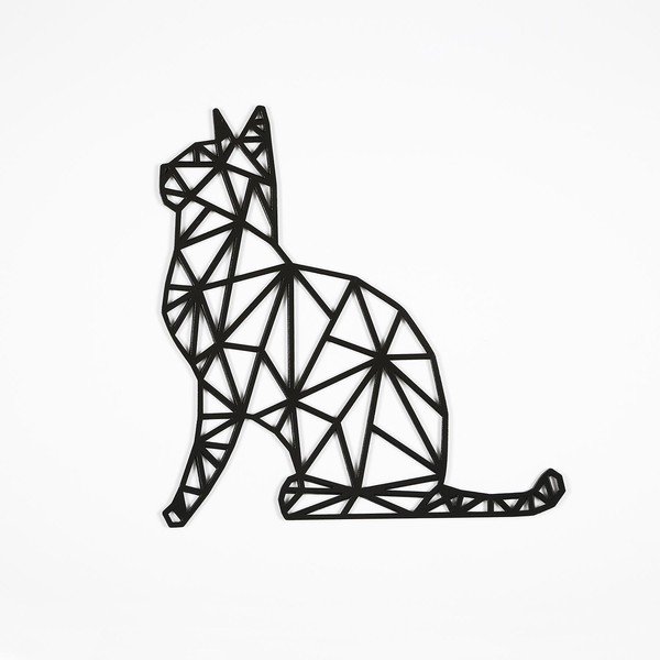 Decorazione murale nera Gatto nero, 39 x 65 cm - Evila Originals