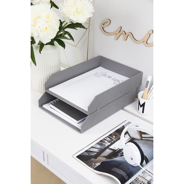 Organizer in cartone per documenti in set da 2 Hakan - Bigso Box of Sweden-image-1