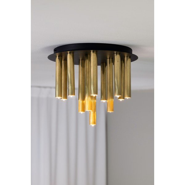 Lampada da soffitto con paralume in metallo nero-oro 35x29 cm Gocce - Markslöjd-image-1