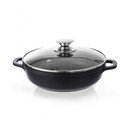 Casseruola antiaderente Pfluon Granit con coperchio in vetro , ⌀ 24 cm Grande - Orion