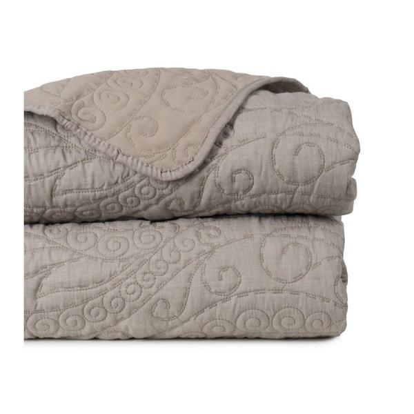 Copriletto grigio tortora con rivestimento trapuntato 180x260 cm – Ixia