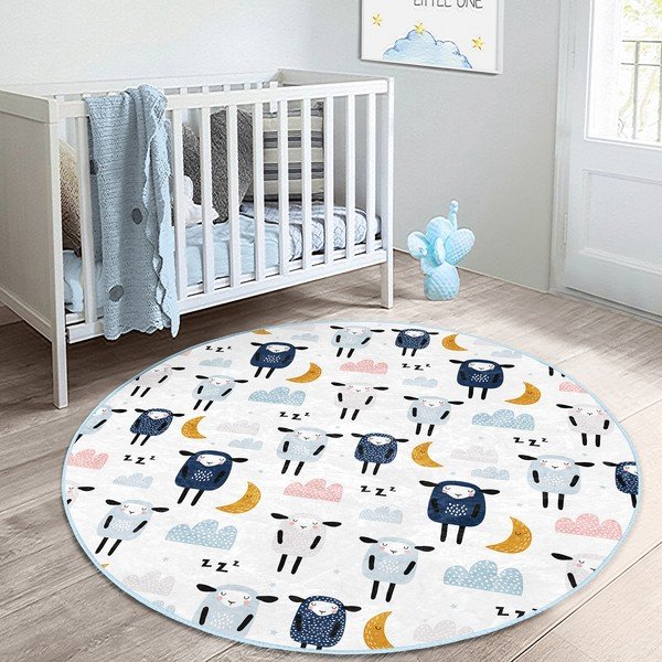 Tappeto bianco per bambini ø 120 cm Comfort - Mila Home-image-3