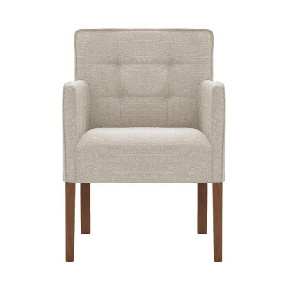 Sedia bianco crema con gambe in legno di faggio marrone scuro Freesia - Ted Lapidus Maison-image-4