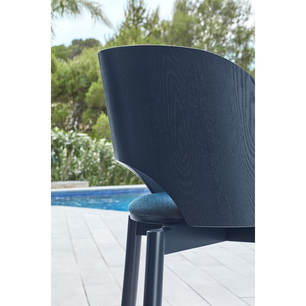 Sedia da pranzo blu in imbottito Dam – Teulat-image-2