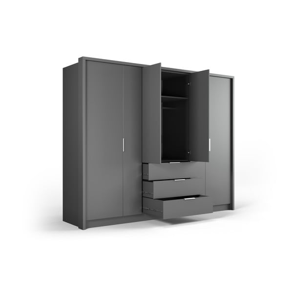 Armadio grigio 255x217 cm Wells - Cosmopolitan Design-image-3