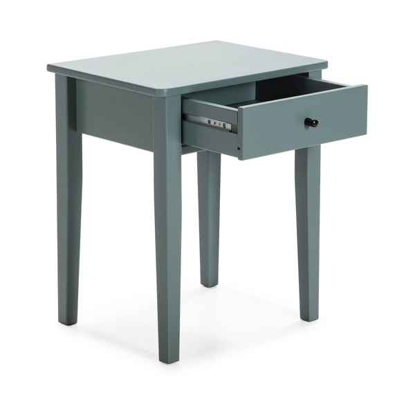 Comodino in legno di pino color petrolio Bart - Marckeric-image-3