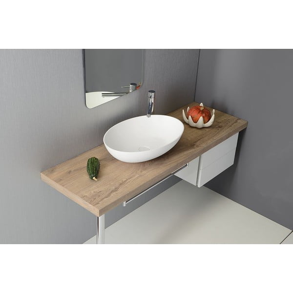 Lavabo in ceramica bianca , 60 x 40 cm Thin - Sapho-image-2