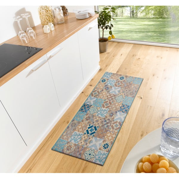 Tappeto blu 75x150 cm Cappuccino Mosaik - Hanse Home-image-1