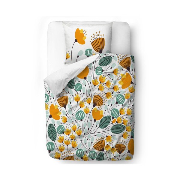 Biancheria da letto in cotone sateen Moody Flowers, 200 x 200 cm - Butter Kings