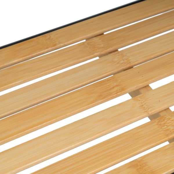 Scaffale nero e color legno naturale in bambù 41x77 cm - Casa Selección-image-2