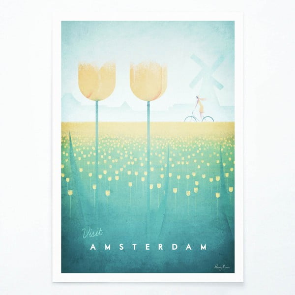 Poster , 30 x 40 cm Amsterdam - Travelposter