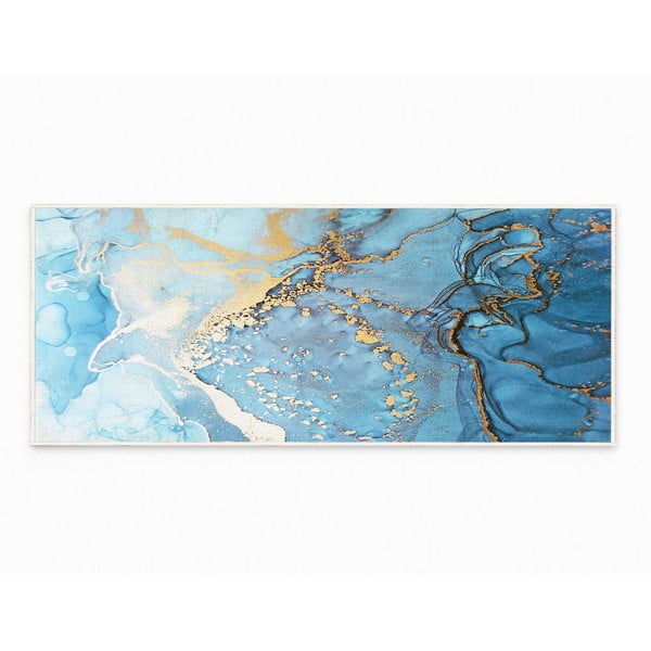 Tappeto blu lavabile 80x150 cm Blue Waves - Oyo Concept