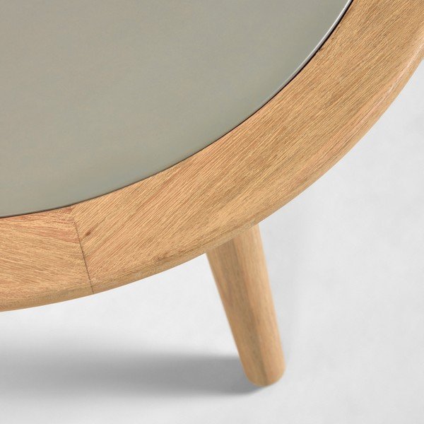 Tavolo da giardino in legno di eucalipto con piano in cemento Nina Glynis - Kave Home-image-2