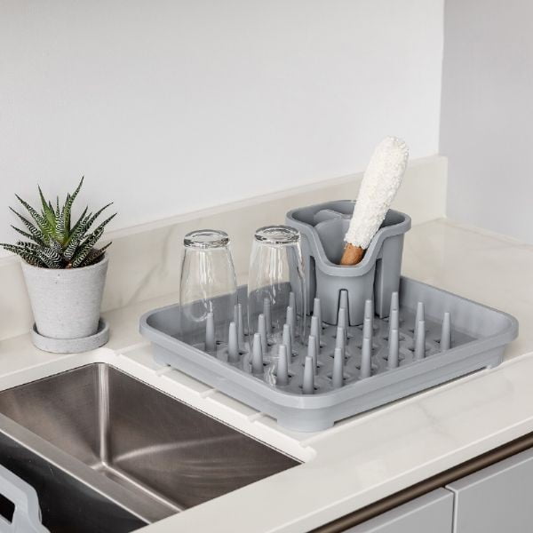 Scolaposate grigio in plastica riciclata Eco Range - Addis-image-1