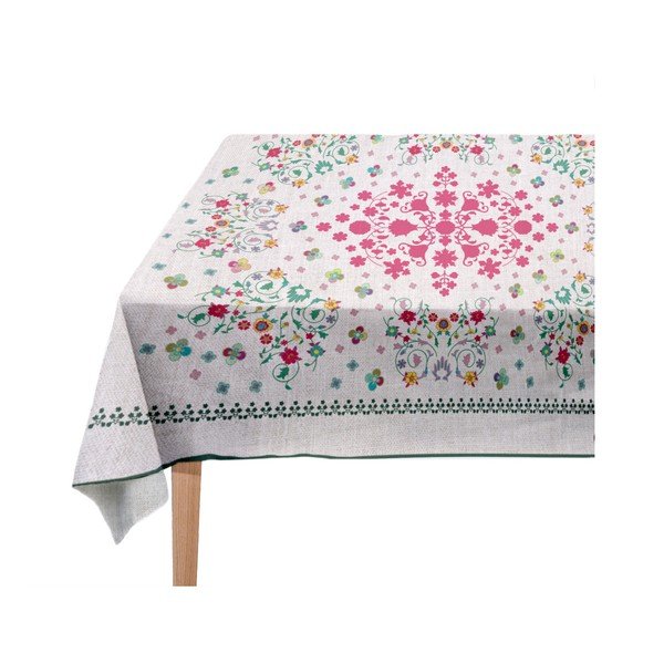 Tovaglia con arazzo Fiori di lino, 140 x 250 cm - Madre Selva