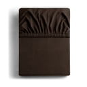 Lenzuolo con angoli marrone scuro in jersey 90x200 cm Amber – Restilo