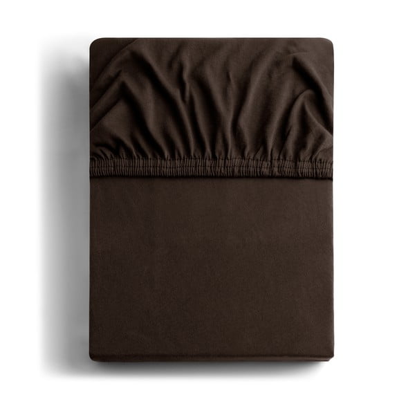 Lenzuolo da collezione elastico in jersey marrone, 140/160 x 200 cm Amber - DecoKing