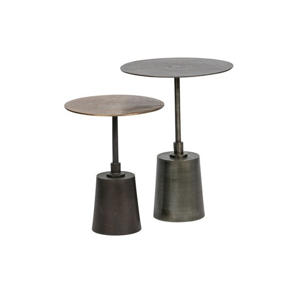 Set di 2 tavolini in metallo Crush, ø 42 cm - BePureHome