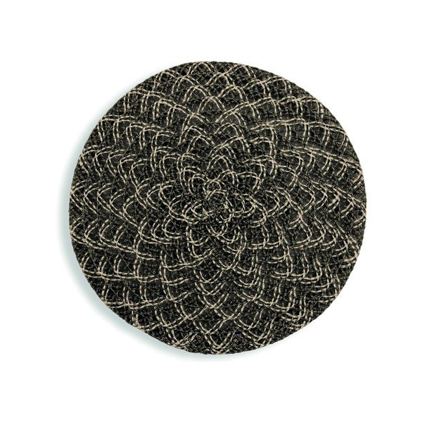 Sada 6 tmavě zelených prostírání Villa d'Este Geometric, Ø 39 cm