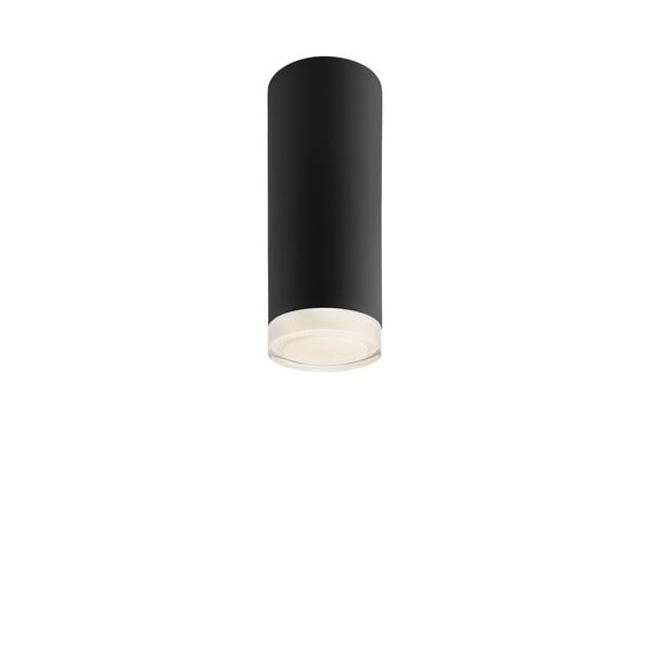 Lampada da soffitto nera con paralume in vetro Felix - LAMKUR