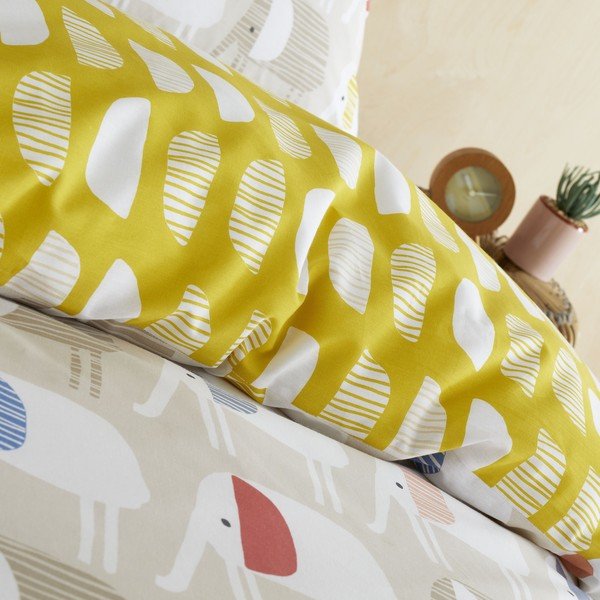 Biancheria da letto in cotone per bambini 200x135 cm Minbu Elephant - Pineapple Elephant-image-3