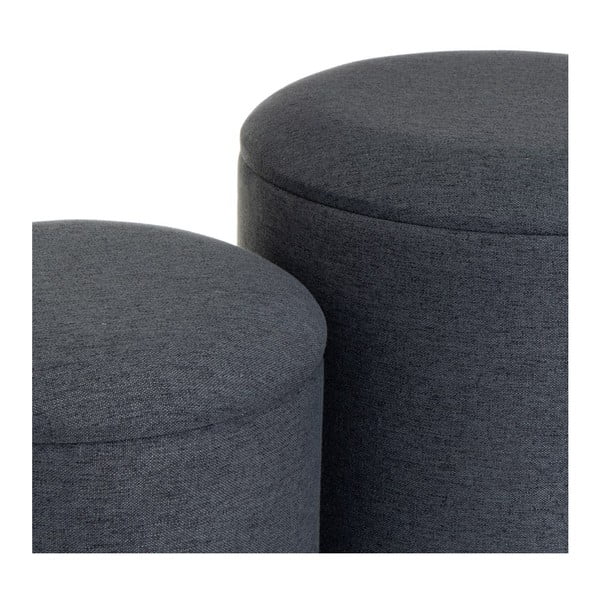 Set di poggiapiedi grigio scuro 2 pz – Casa Selección-image-1