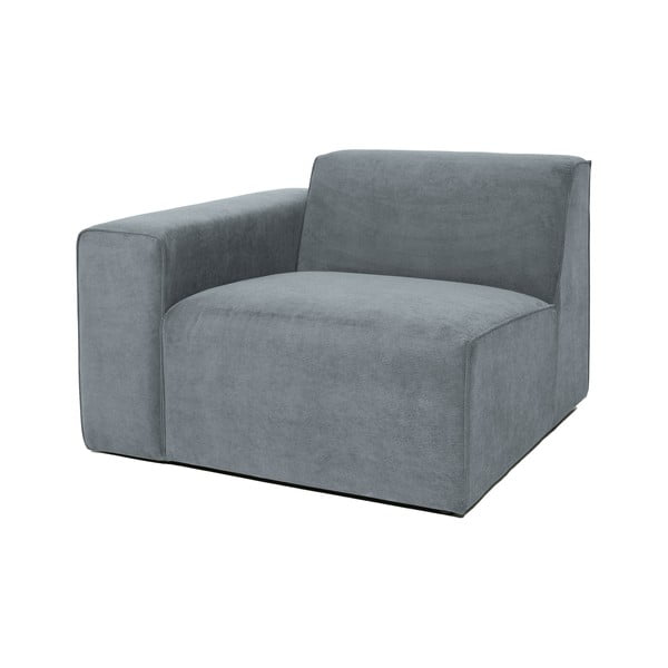 Divano componibile grigio (con penisola a sinistra) con rivestimento in velluto a coste Sting – Scandic-image-1