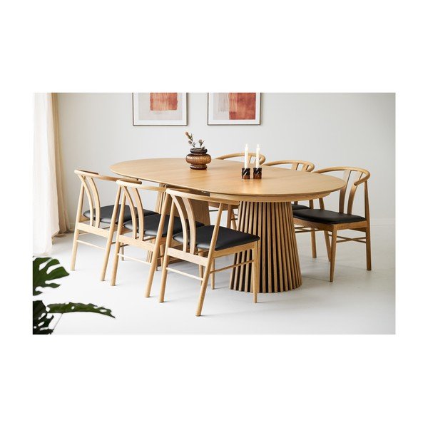 Tavolo da pranzo con effetto rovere allungabile con estensione Osaka – House Nordic-image-1