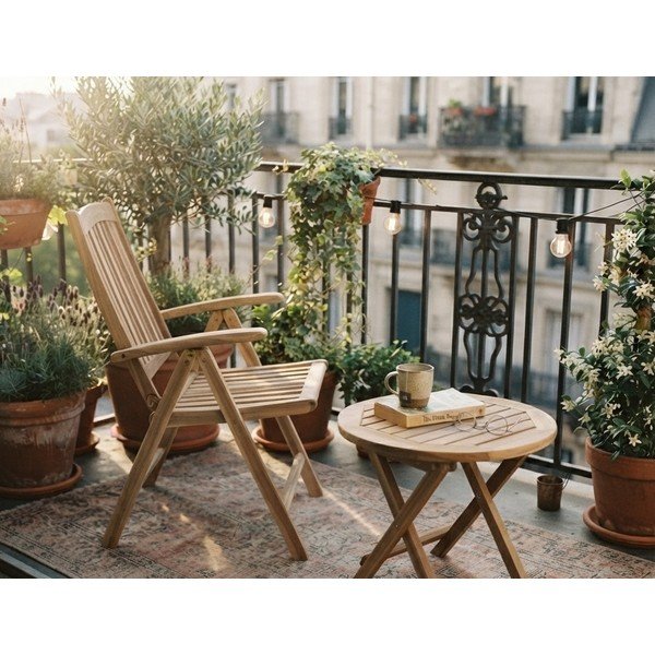 Sedie da giardino in legno di teak Java - Garden Pleasure-image-1