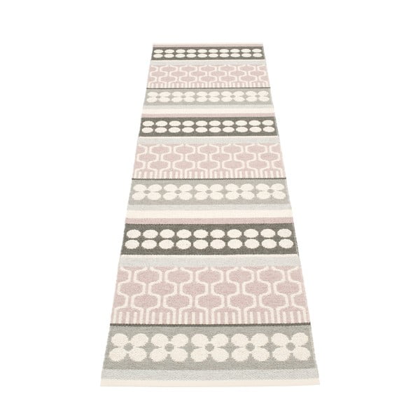 Passatoia da interno/esterno rosa chiaro/grigia 70x270 cm Asta Pale Rose – Pappelina