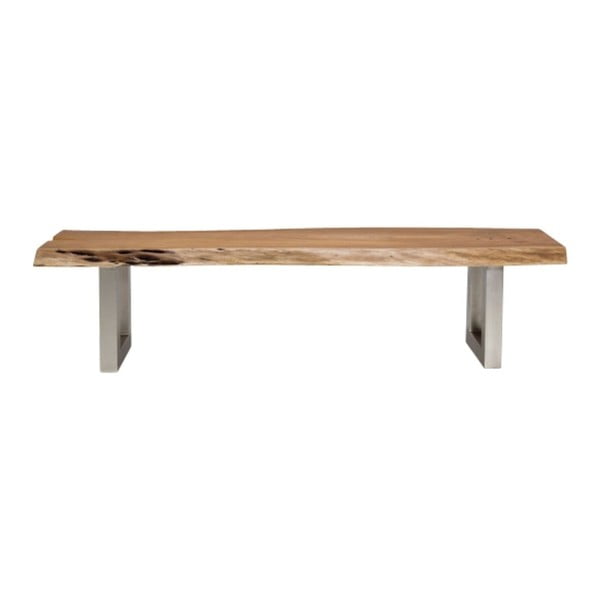 Panchina in legno d'acacia e metallo Pure Nature, 180 x 45 cm - Kare Design