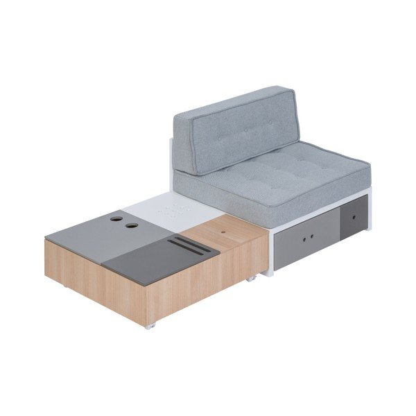 Tavolino multifunzionale su ruote con vani portaoggetti Custom - Vox-image-3