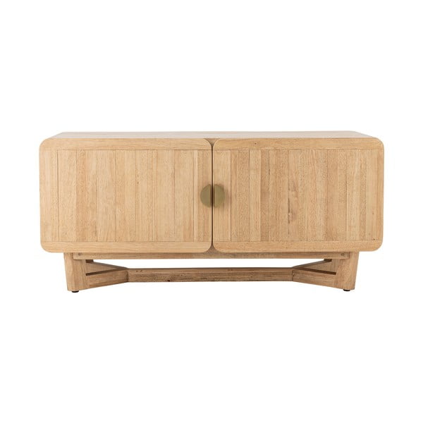 Cassettiera di colore naturale in legno di cauciù massiccio 120x55x45 cm Serrone - Bloomingville