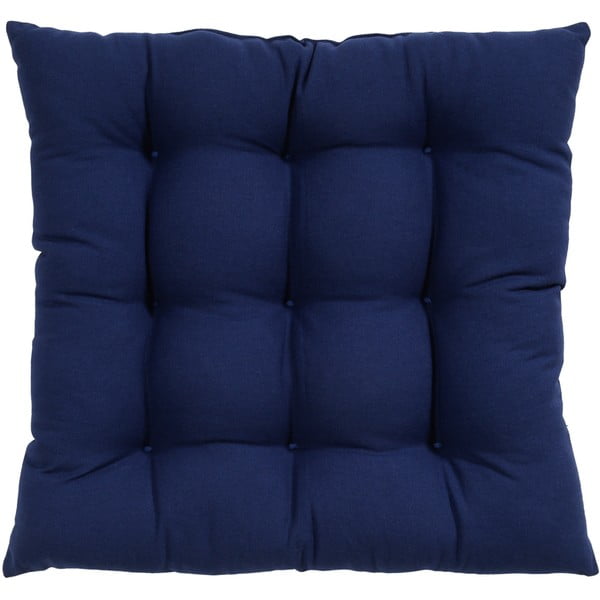 Cuscino di seduta in cotone blu, 40 x 40 cm Ava - Westwing Collection