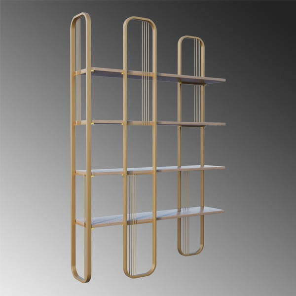 Scaffale in pino con decorazioni in oro 125x180 cm Sierra - Kalune Design-image-4