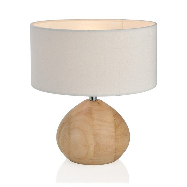 Dřevěná stolní lampa Round