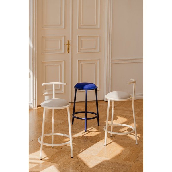 Sgabello da bar beige in metallo (altezza della seduta 68 cm) Hogo – noo.ma-image-2