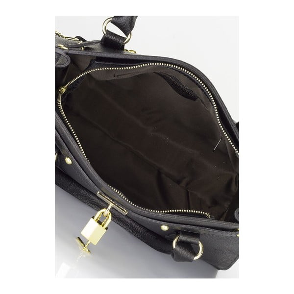 Černá kožená kabelka Giulia Massari Clementine-image-3