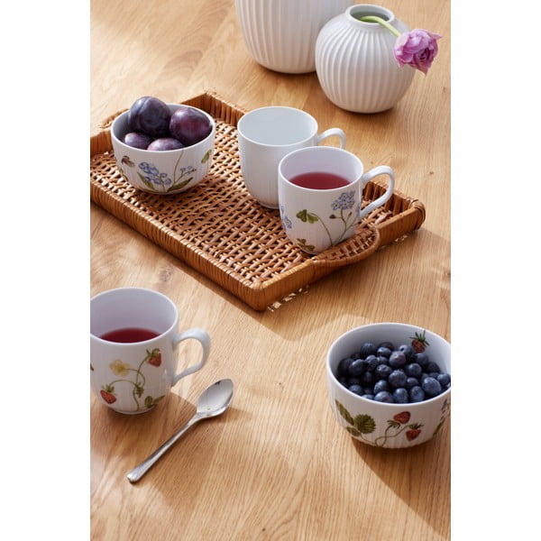 Tazza bianca in porcellana con motivo floreale 330 ml Hammershøi Summer - Kähler Design-image-2