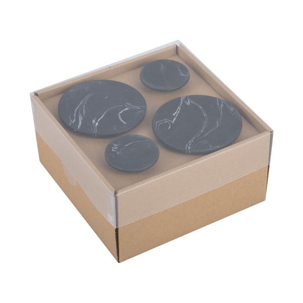 Set di 4 ganci neri Marmo - PT LIVING-image-1