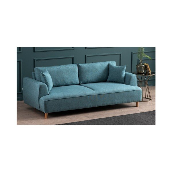 Divano a tre posti blu turchese Felix - Balcab Home-image-2