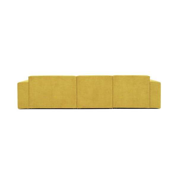 Divano angolare in velluto a coste giallo (angolo destro) Sting - Scandic-image-3