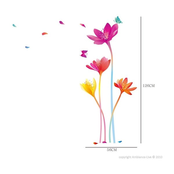 Set di adesivi Fiori Arcobaleno - Ambiance-image-1