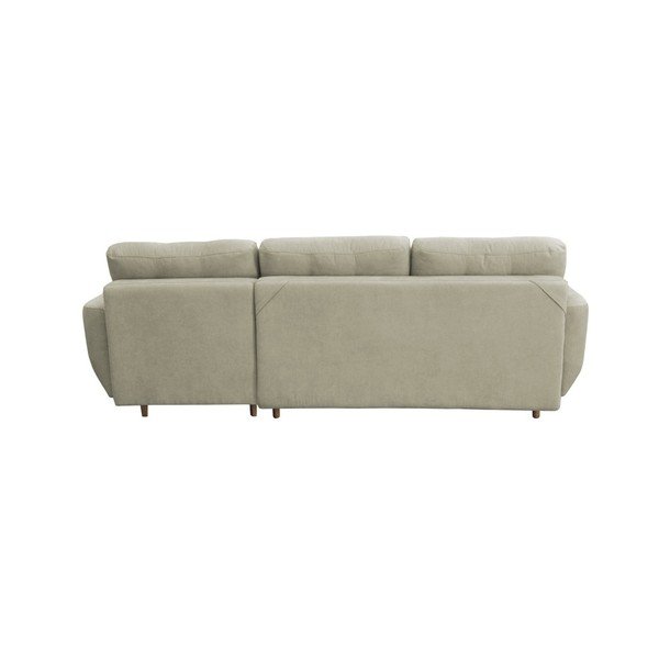 Divano letto crema con gambe chiare Tulipe, angolo destro - Mazzini Sofas-image-3