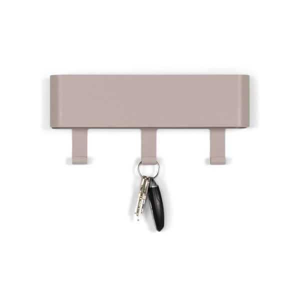 Appendiabiti da parete in metallo grigio-beige con mensola Dax Play - Spinder Design-image-2