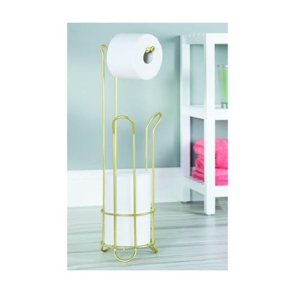 Porta carta igienica in acciaio dorato Classico – iDesign-image-4