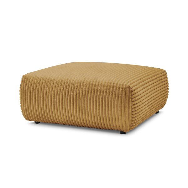 Poggiapiedi color senape con rivestimento in velluto a coste Lucien – Bobochic Paris-image-3
