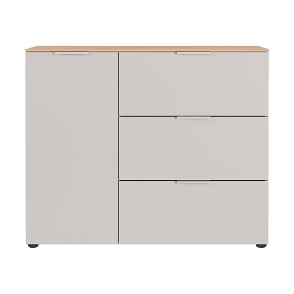 Armadietto color crema opaco 109x98x40 cm Savoca – Germania-image-2